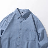 Classic Black Denim Shirt Men's Autumn New Fashion Loose Korean Casual Long-sleeved Jean Shirts Comfortable Male Clothes