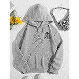 Cat Print Fleece Hoodie – Relaxed Unisex Fit