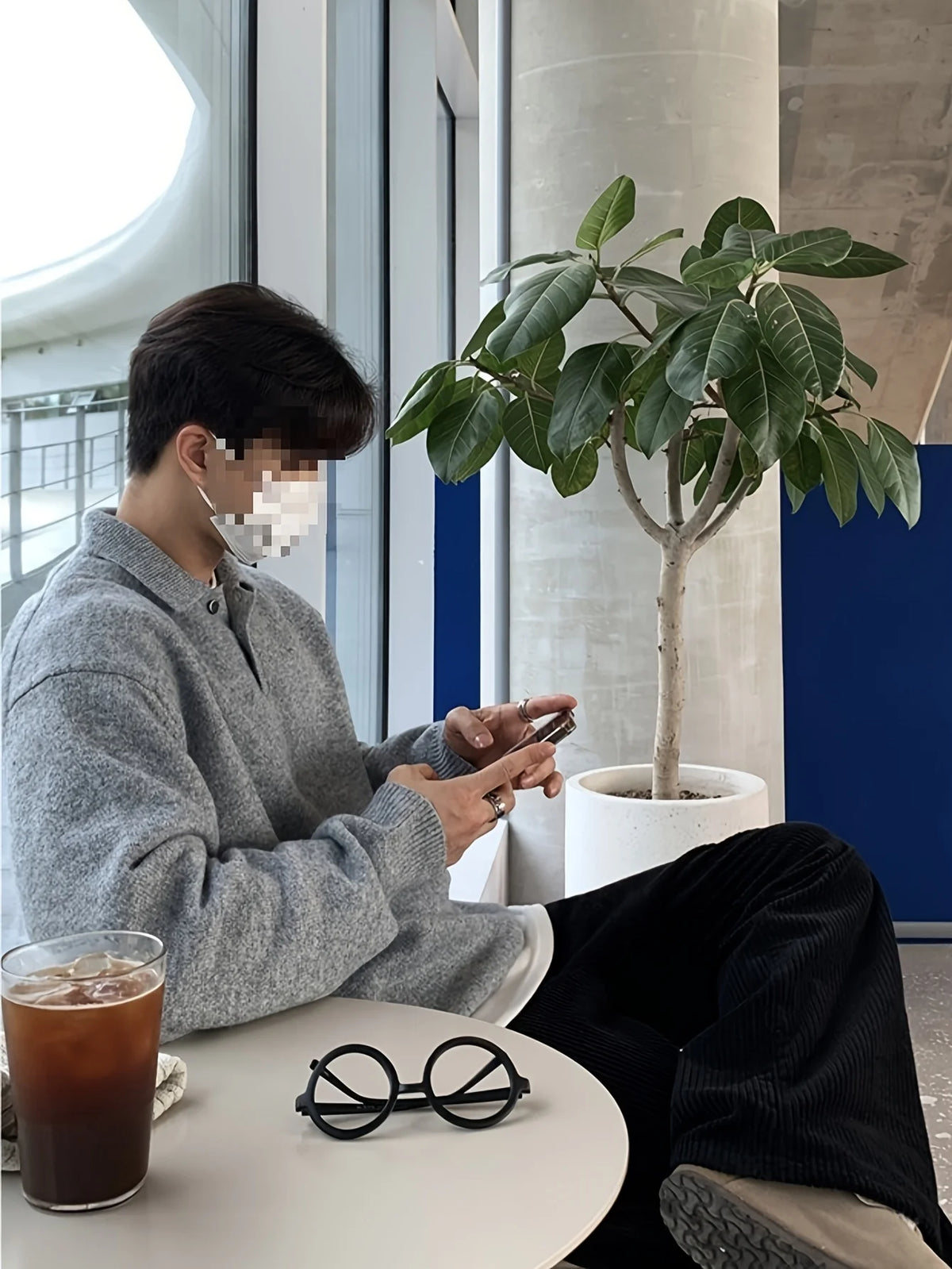 Men’s Geometric Knit Pullover Sweater