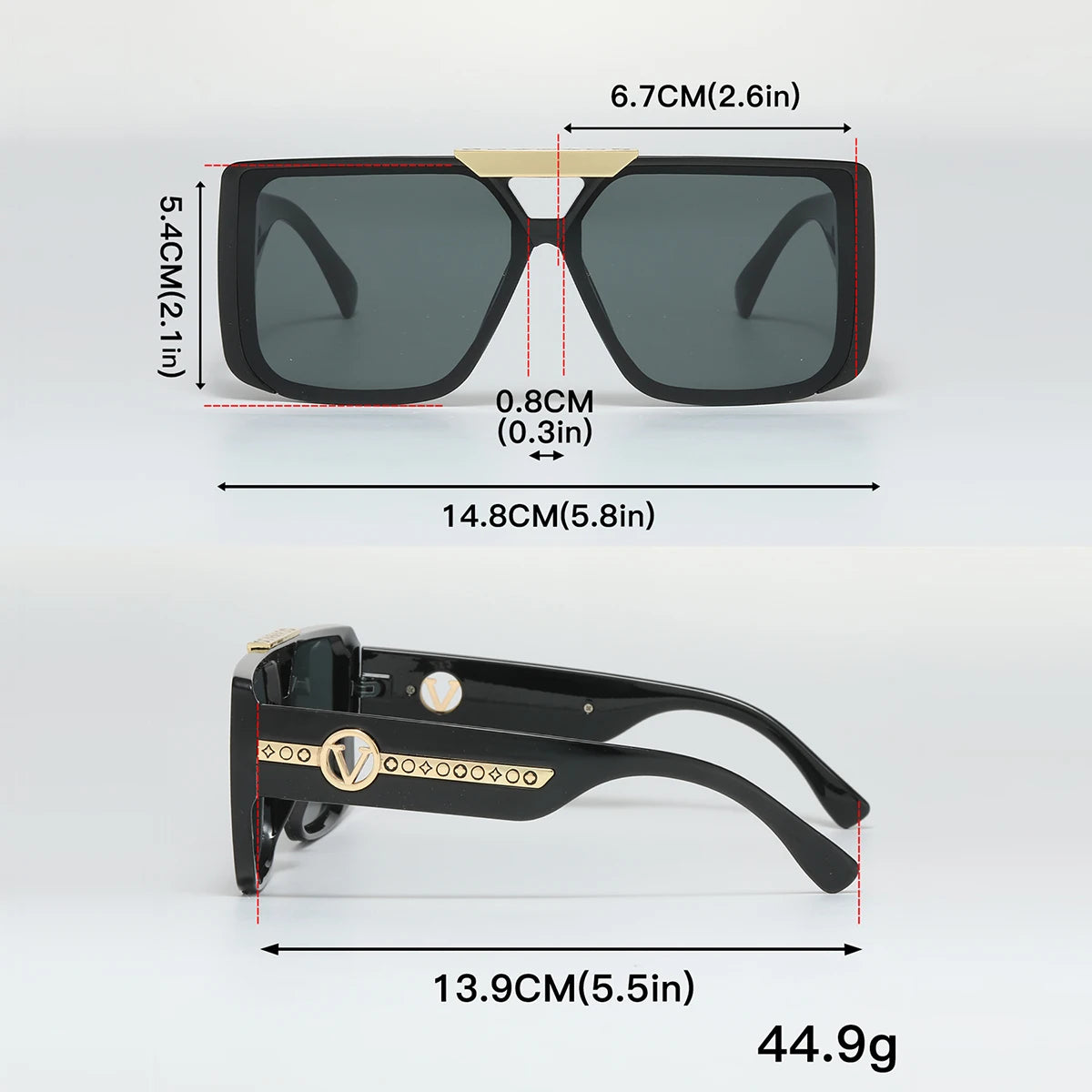 Classic Retro Square Frame Sunglasses for Men