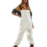 Fleece Bib Overalls - Adjustable Warm Winter Fuzzy Jumpsuit & Ski Pants