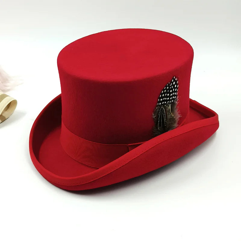 Men's Classic Wool Top Hat | Gentleman Magician Style