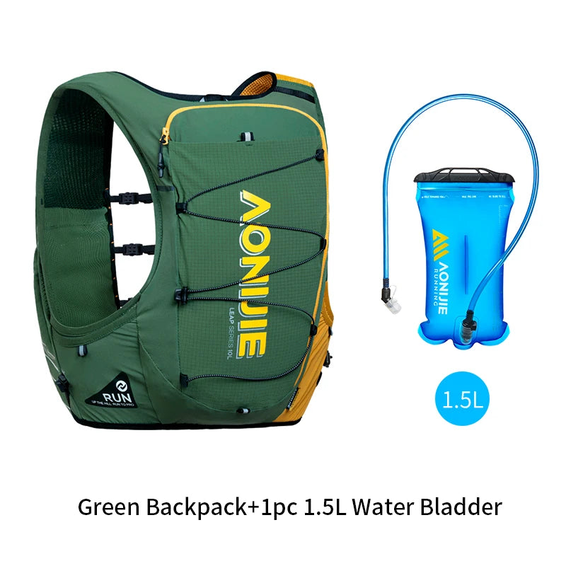 AONIJIE C9116-10L Hydration Pack Backpack High Capacity Marathoner Running Race Hydration Vest Lightweight for Men and Women