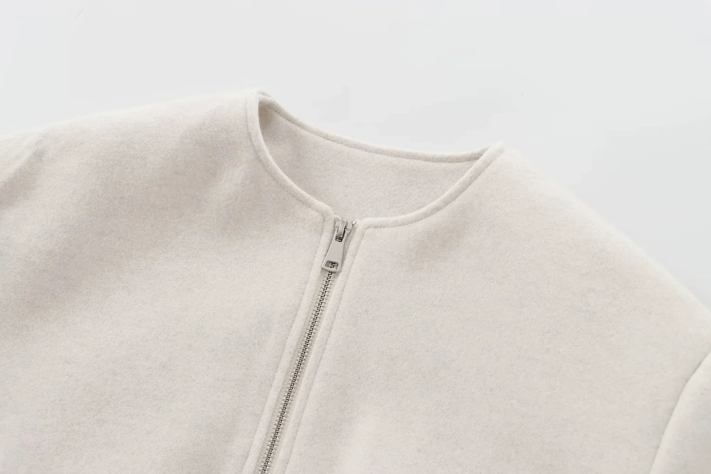 HXAO Cropped Bomber Jacket – Women's Soft Zip-Up Coat