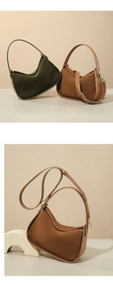 2025 New Suede Leather Crossbody Bag Unique Design Shoulder Pack Women Work Commuting Handbag Urban Beauty Box Tote Messenger