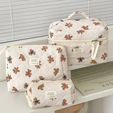 Quilted Bear Floral Cosmetic Bag for Women & Girls