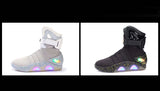 Remote Control LED Mag Shoes Fashion Light Up Sneakers  for Men Air Shoes USB Recharging Shoes Back To The Future Boots 1989