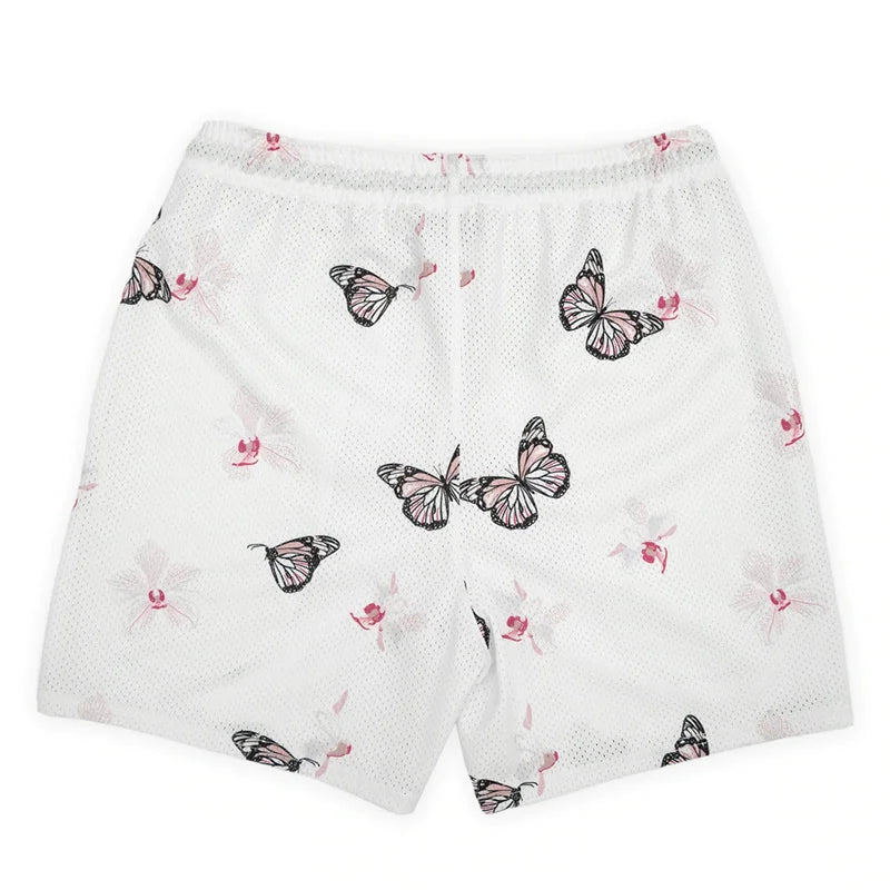 Rose Embroidered Hip Hop Shorts