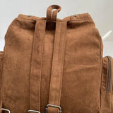 Gothic Punk Backpack Rivets Student School Bag Vintage Duffel Bag with Cross Stud Design Women Large Capacity Travel Bag