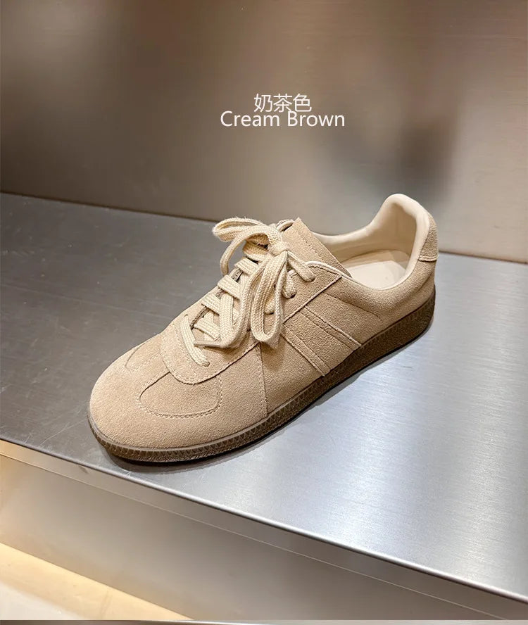 MORAZORA 20 Colors Ins New Genuine Suede Leather Women Flats Lace Up Colors Spring Summer Flat Shoes Casual Sneakers Footwear