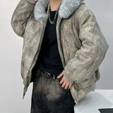 Men's Cotton Jacket – Eagle Embroidery & Tie-Dye