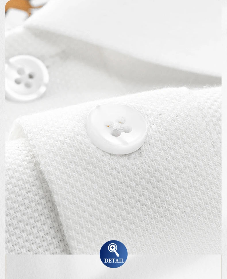Men's Embroidered Cotton Polo Shirt – Breathable Summer Fit