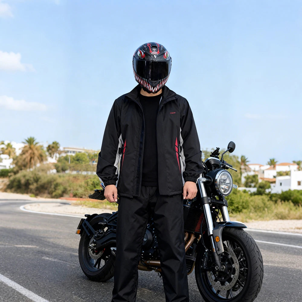 Waterproof Motorcycle Raincoat – Breathable Riding Suit