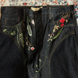 Y2K Floral Embroidery Baggy Jeans