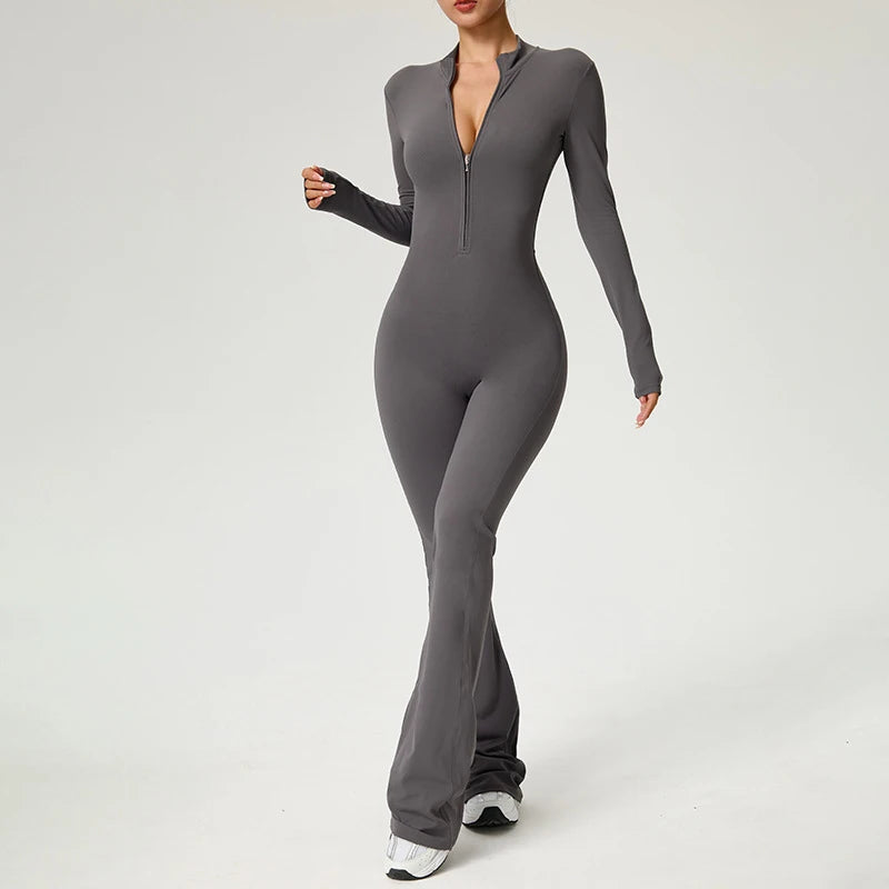 High-Performance Long Sleeve Yoga Jumpsuit