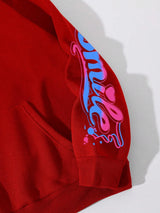 Happy Day Women's Oversized Graffiti Hoodie