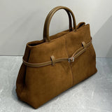 Genuine Leather Le Cambon 35 Tote Bags For Women Luxury Designer Handbag And Purses 2024 New In Cowhide Belt Top Handle Shoulder