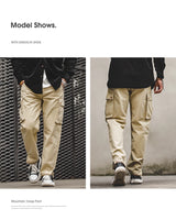 Maden Retro 12.8oz Grey Striped Jeans Straight Fit Zip Fly with Pockets Versatile Herringbone Trousers for Men's Spring and Fall