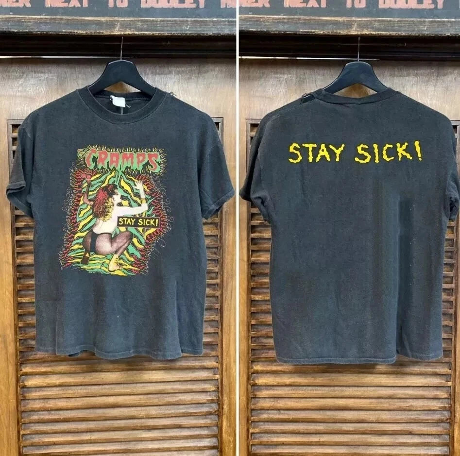The Cramps Stay Sick Tour Graphic T-Shirt — Unisex Cotton Tee