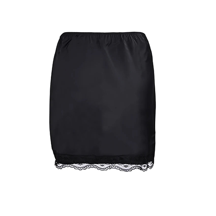 Elegant High-Waist Satin Mini Pencil Skirt