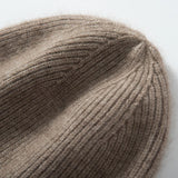 MERRILAMB 100% Cashmere Knit Beanie – Unisex Winter Hat