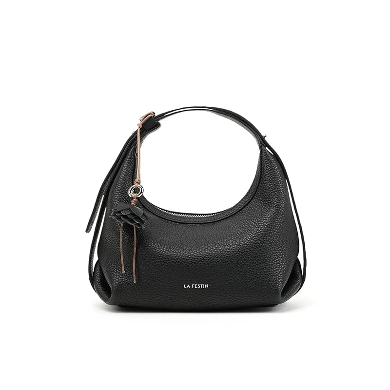 LA FESTIN Original Handbag Women New Shoulder Bags Fashion Half Moon Bag Crossbody Bag Luxury Brand Bags Ladies Leather Bag