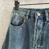 High-Waist Cotton Straight Jeans — Women's Slim Fit