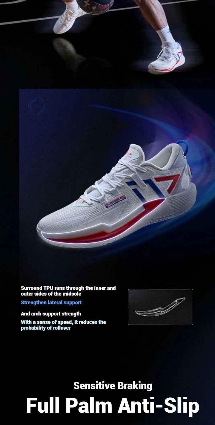 Xtep Ling Ji Men's Basketball Shoes 2025 Spring Rebound Breathable Men's Sports Shoes Marathon Carbon Sneakers 875219120003