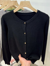 Classic O-Neck Knit Cardigan
