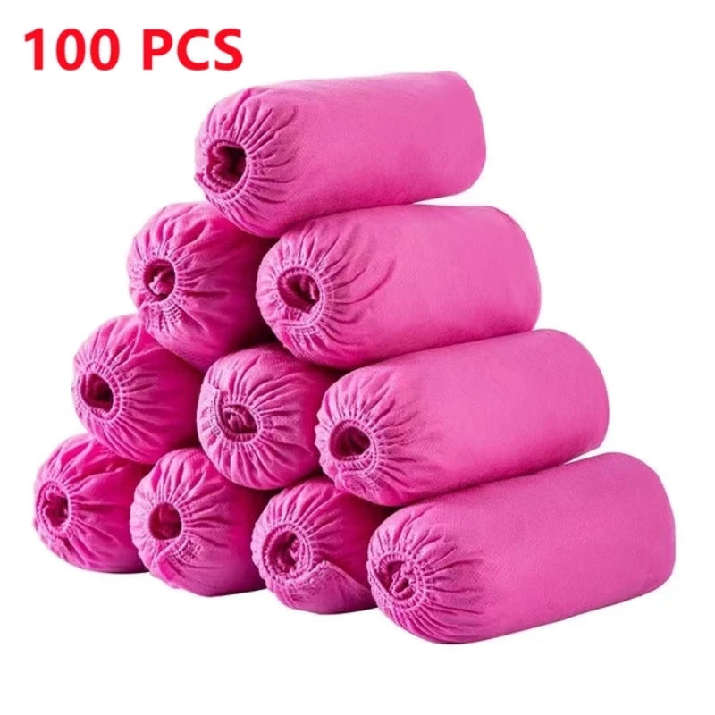 100Pack Disposable Shoe Covers Boot Non-Slip Large Foot Booties for Indoors Contractors Floor Carpet Shoe Coverings Protectors
