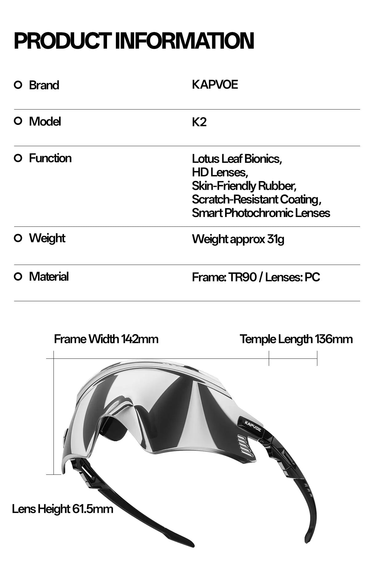 Kapvoe Sports Sunglasses for Men Women Youth Baseball Cycling Running Driving Fishing Golf Motorcycle Outdoor Glasses UV400