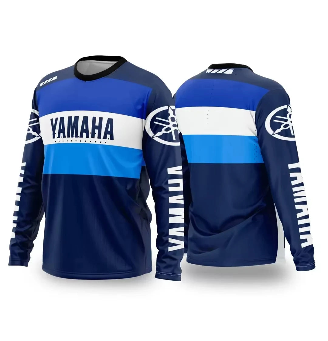 New YAMAHA Men Women Motorcycle Riding Suit Loose Breathable Quick Drying Off-Road Racing Suit Long Sleeved Sports T-Shirt
