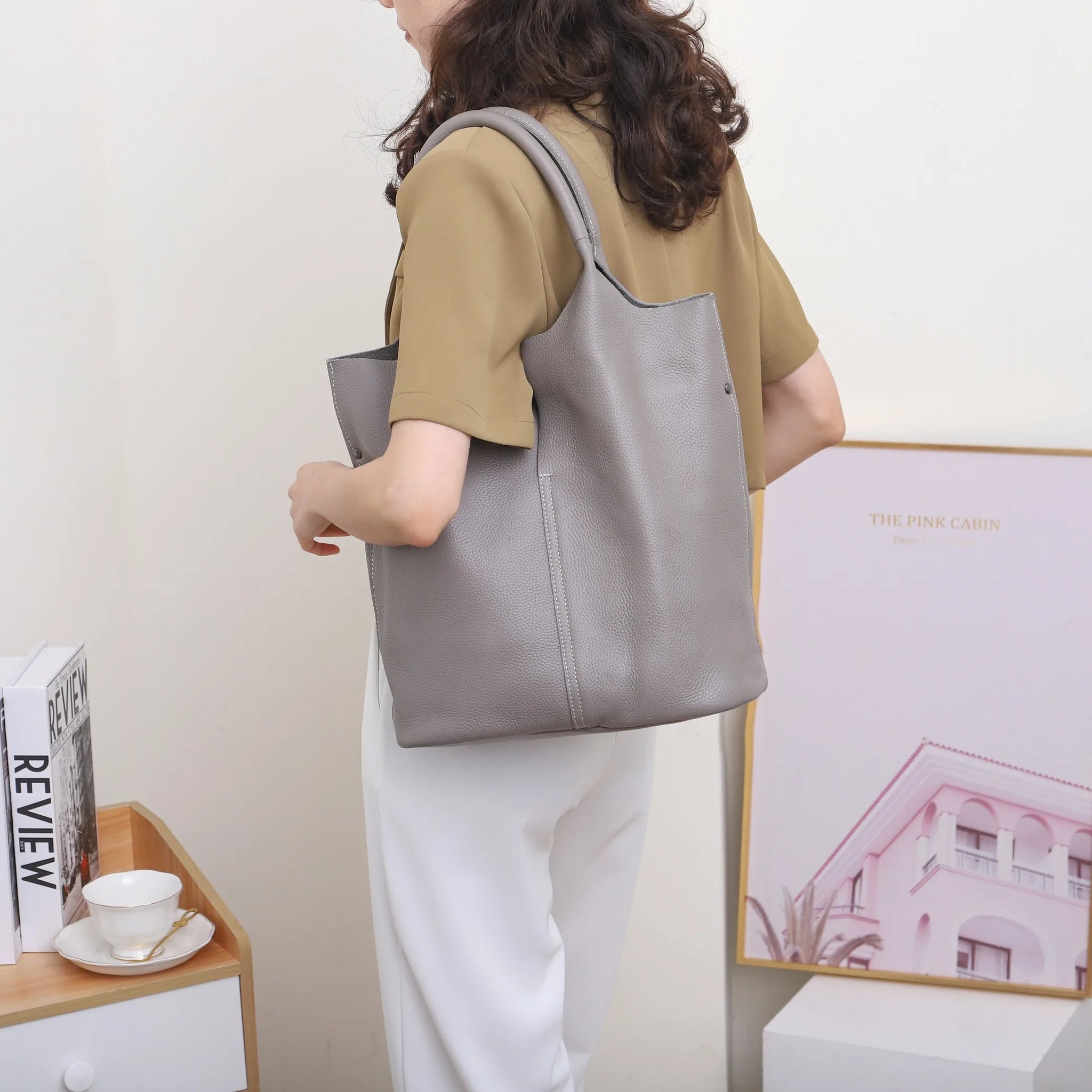 Luxury Soft Leather Bucket Bag | Large Women’s Shoulder Bag