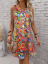 Women's Printed A-Line Summer Dress