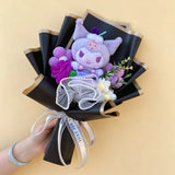 Genuine Sanrio Characters Plush Toys With Artificial Flowers Creative Handmade Bouquets Christmas Birthday New Year Gift