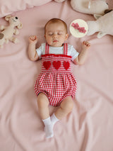 Toddler Girl Heart Print Romper & Headband Set