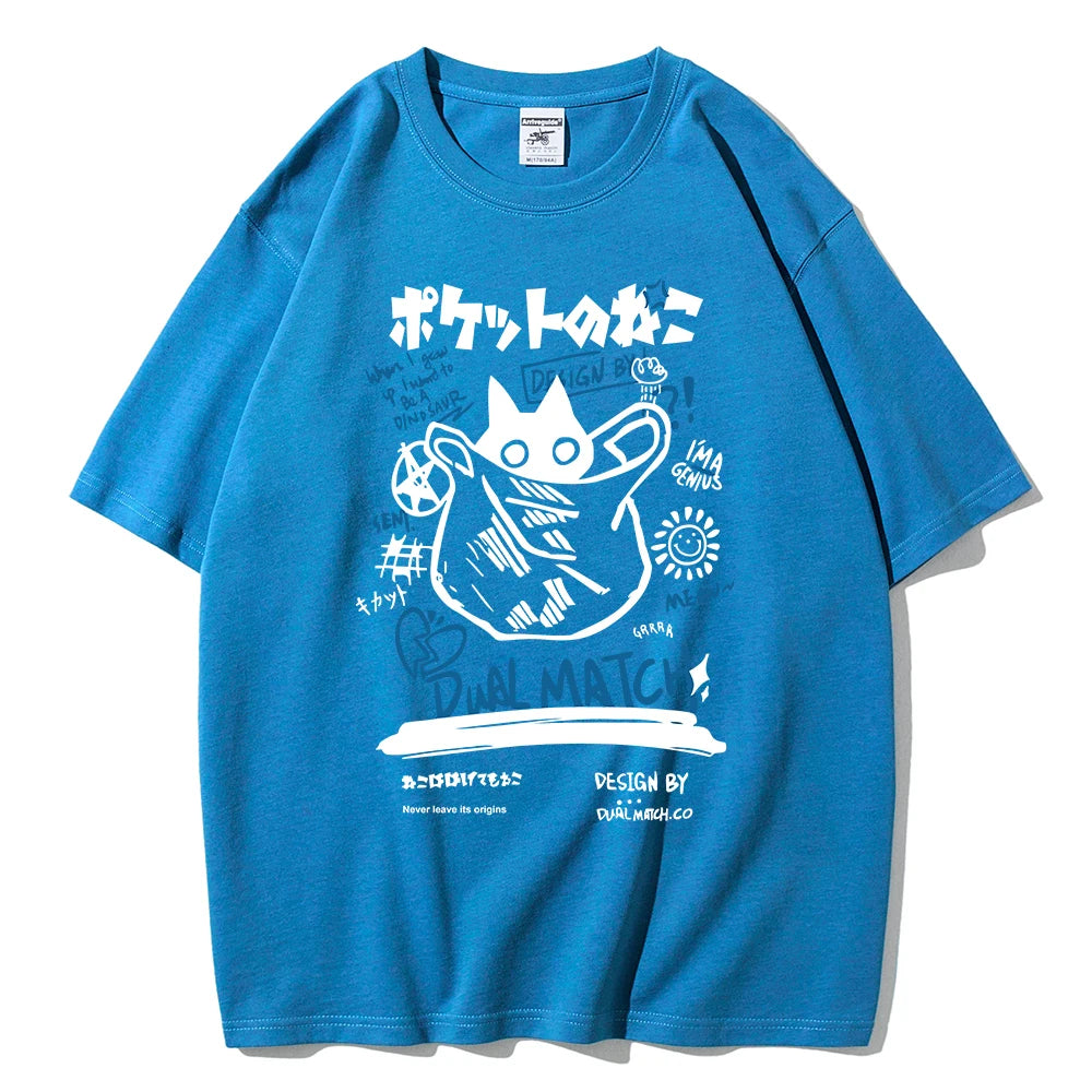 Kawaii Cat Harajuku Streetwear Tee