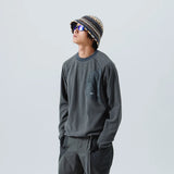 Mountain-Ready Crewneck: Engineered with Ribbed Neck, Reflective Logo, & Secure Chest Pocket for Outdoor Style Unisex