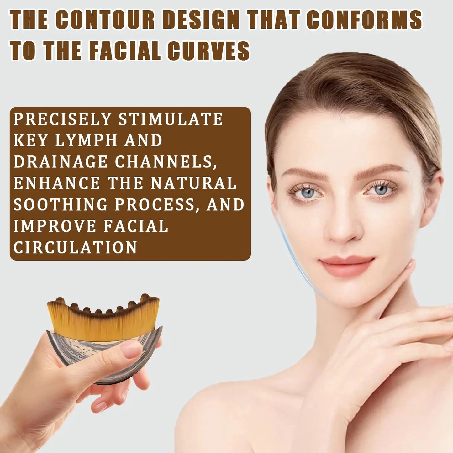 Lymphatic Contour Face Brush – Sculpting & Drainage Massager