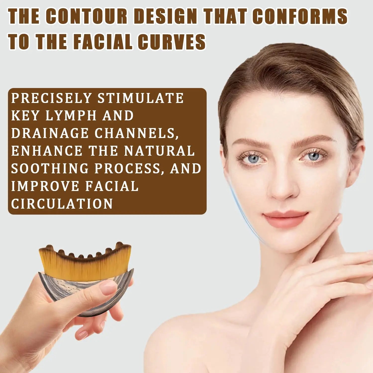 Lymphatic Contour Face Brush – Sculpting & Drainage Massager