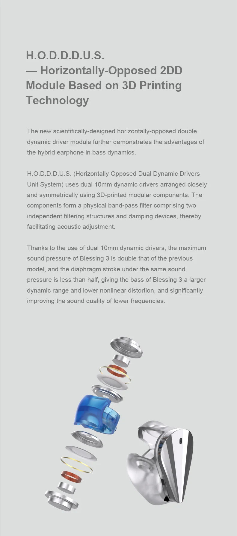 MOONDROP Blessing 3 Hybrid In-Ear Monitor (2DD+4BA)