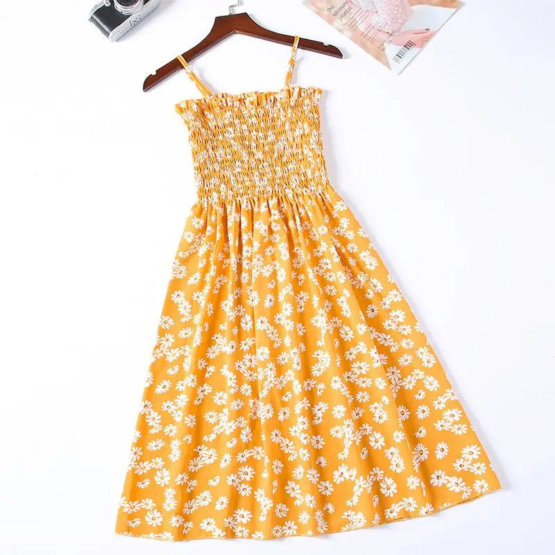 Summer Chiffon Spaghetti Strap Mini Dress