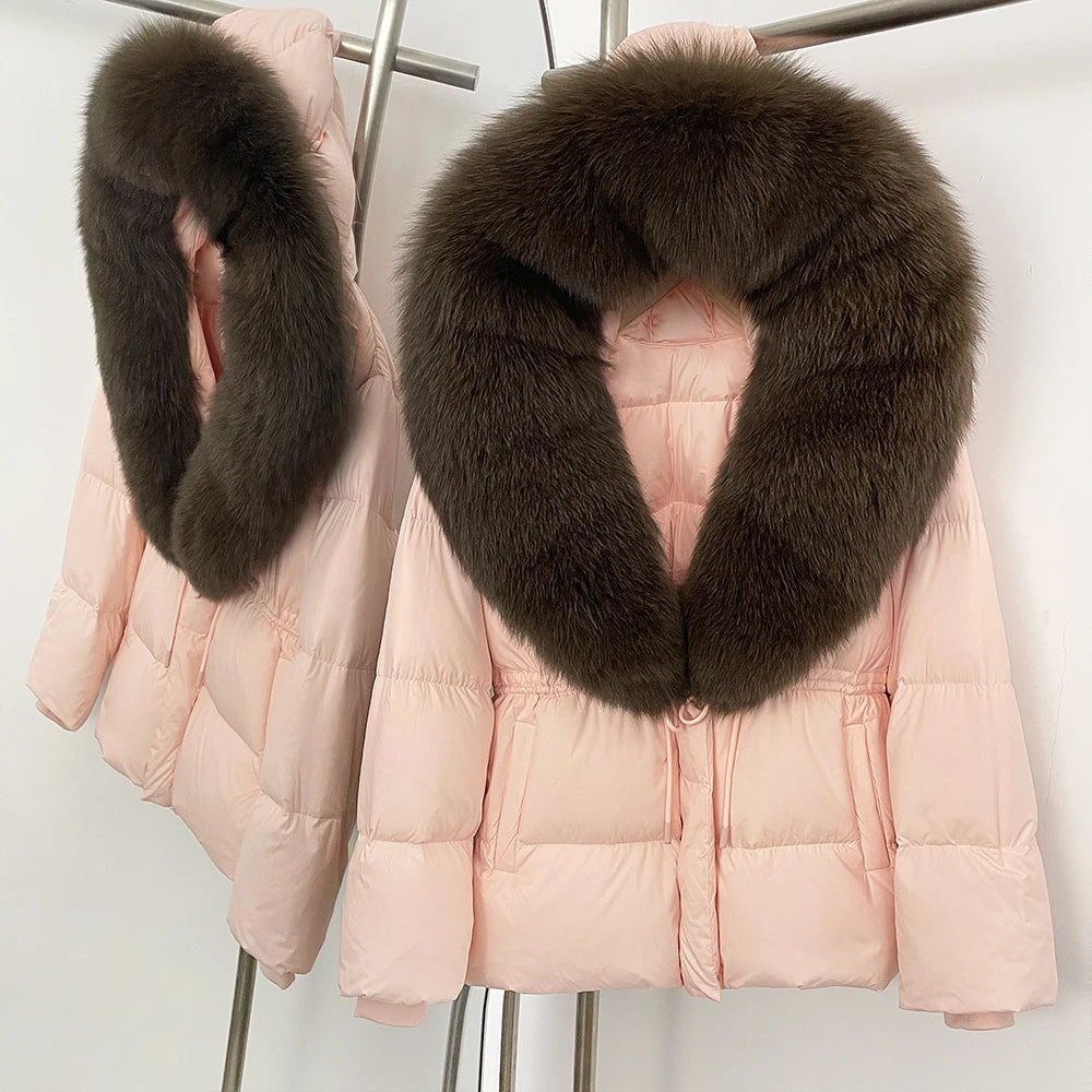 Premium Natural Fur Trim Down Jacket