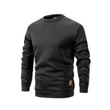 Men's  Autumn Long Sleeve Knit Pullover Solid Color Crewneck Warm Sweater Men Casual Loose Sweatshirt Street Sportswear