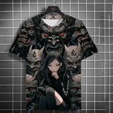 Men's Samurai Anime Graphic T-Shirt
