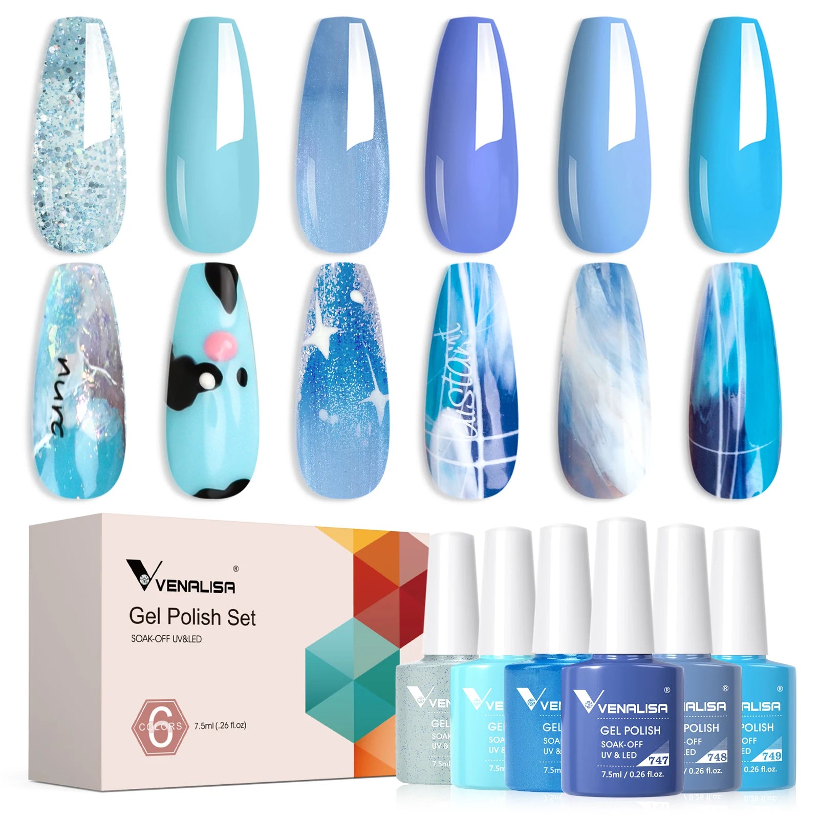 Venalisa TPO/HEMA-Free 6pc Gel Polish Kit 7.5ml