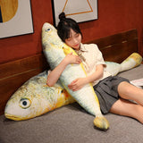 New Simulation Large Yellow Croaker Plush Toys Lifelike Fish Dolls Stuffed Soft Throw Pillow Sleeping Cushion Decor Gift
