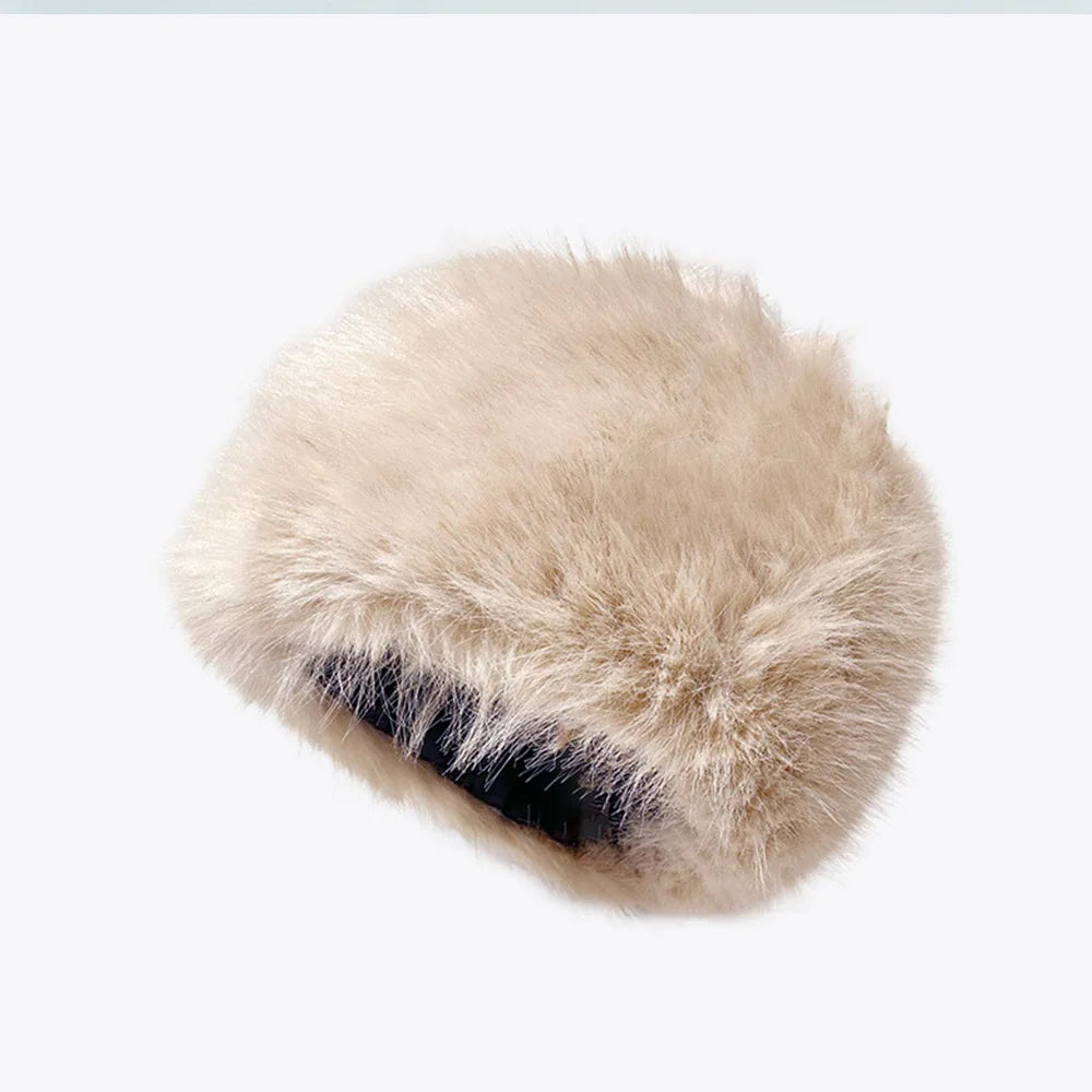 Soft Faux Fur Bucket Hat Women Winter Faux Fur Hat Luxury Fluffy Plush Russian Style Hat Personality Fishermen Hat шапка женс
