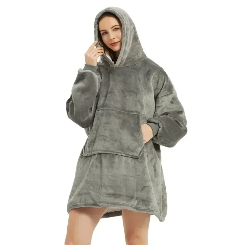 Oversized Fleece Hoodie Blanket