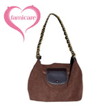 Wholesale Women Suede Bag Female Retro Frosted Cowhide Split Leather Armpit Shoulder Bag Lady Handbag Trendy Crossbody Messenger